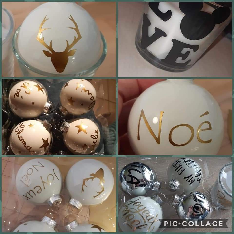 Boules de noel et décorations personnalisées en vente au srj de Marchienne en 2021